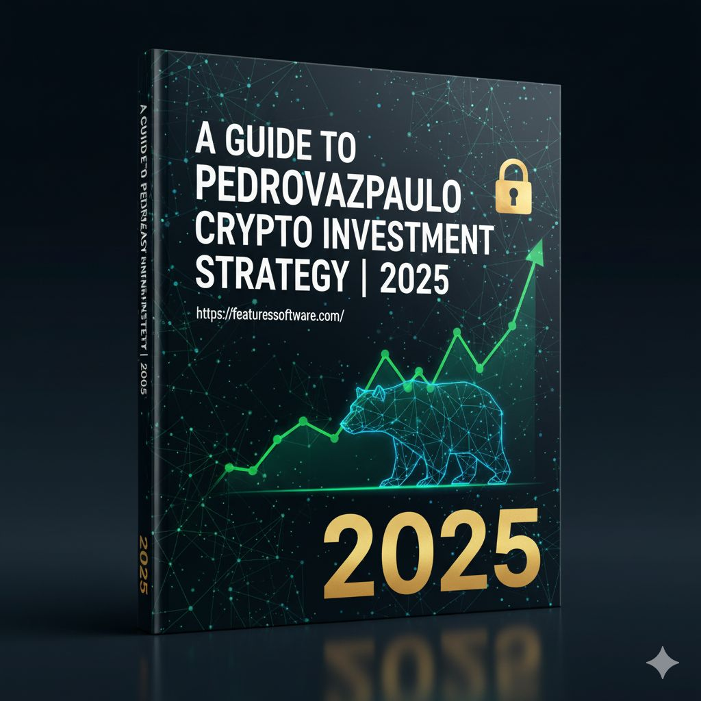 A modern graphic representing a strategic approach to cryptocurrency investment, with icons for research, security, and long-term growth.
